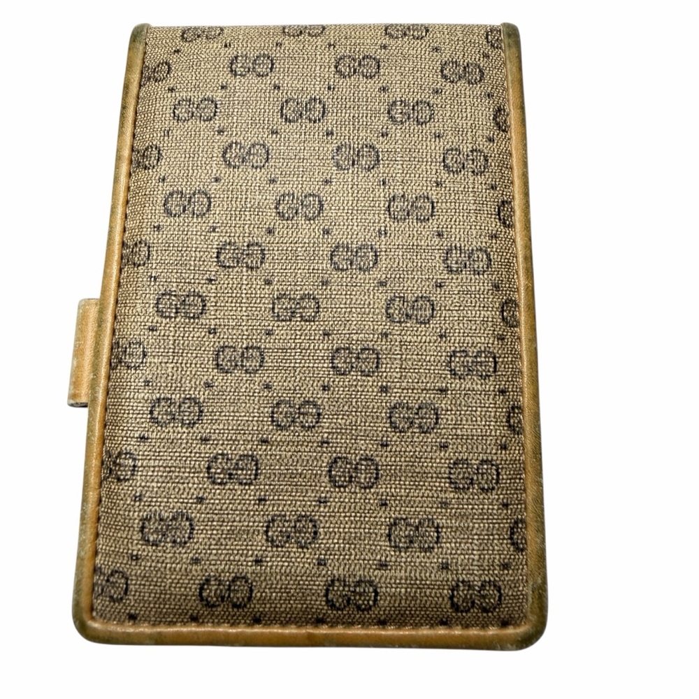 Gucci Small Signature Tan Leather Notepad Case w/ Minimal Paper & No Pen - Picture 2 of 16